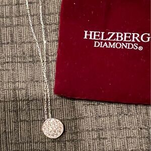Helzberg Diamonds silver and diamond pendant.